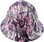 Glamour Camo Pink Hydro Dipped Hard Hats Full Brim Style Design - Front View