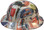 Patriot Day Hydro Dipped GLOW IN THE DARK Hard Hats ~ Right Side View