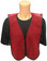 Dark Red Open Mesh Plain Safety Vest with Zipper Front Main
