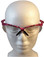 ERB Annie Safety Glasses with Pink Camo Design and Clear Lens ~ Front View