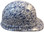 Blue Floral Hydro Dipped Hard Hats Cap Style Design ~ Right Side View