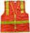 Orange MESH SURVEYOR Safety Vests CLASS 1 with Lime Stripes  pic 1