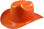 Outlaw Cowboy Hardhat with Ratchet Suspension Orange 
Left Side Oblique View