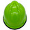 MSA V-Gard Cap Style Hard Hats with Swing Suspensions HiViz Lime - Edge Back