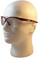 Jackson Nemesis Metallic Red Frame Safety Glasses with Fog Free Clear Lens ~ Left Side View