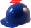 MSA Skullgard  (LARGE SHELL) Cap Style Hard Hats with Ratchet Suspension - Blue  - Oblique View