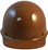 MSA Skullgard Cap Style Hard Hats - Ratchet Suspensions - Brown - Front View