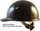 Skullgard Cap Style Hard Hats With Swing Suspension Black 