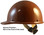 Skullgard Cap Style Hard Hats With Swing Suspension Brown 