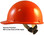 Skullgard Cap Style Hard Hats With Swing Suspension Orange 
