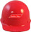 MSA Skullgard (LARGE SHELL) Cap Style Hard Hats with STAZ ON Suspension - Neon - Front View