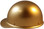 MSA Skullgard (LARGE SHELL) Cap Style Hard Hats with Ratchet Suspension - Gold - Left Side View
