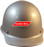 MSA Skullgard (LARGE SHELL) Cap Style Hard Hats with Ratchet Suspension - Silver 
