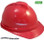 MSA Advance Red Vented Hard Hats with Staz On Suspensions Red