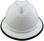 MSA Advance Full Brim Vented Hard Hats with Ratchet Suspensions White with edge ~ Vent Detail front