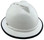 MSA Advance Full Brim Vented Hard Hats with Ratchet Suspensions White with edge ~ oblique