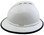 MSA Advance Full Brim Vented Hard Hats with Ratchet Suspensions White with edge ~ Vent Detail right