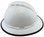 MSA Advance Full Brim Vented Hard Hats with Ratchet Suspensions White with edge ~ Vent Detail left