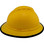 MSA Advance Full Brim Vented Hard hat with 4 point Ratchet Suspension Yellow With edge right view