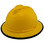 MSA Advance Full Brim Vented Hard hat with 4 point Ratchet Suspension Yellow With edge left oblique view