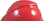 MSA Advance Full Brim Vented Hard hat with 4 point Ratchet Suspension Red  - Vent Detail