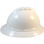 MSA Advance Full Brim Vented Hard hat with 4 point Ratchet Suspension White - Right Side View