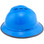 MSA Advance Full Brim Vented Hard hat with 6 point Ratchet Suspension Blue - with edge Left View