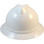 MSA Advance Full Brim Vented Hard Hats with Ratchet Suspensions White Front