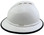 MSA Advance Full Brim Vented Hard Hats with Ratchet Suspensions White Right with edge