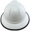 MSA Advance Full Brim Vented Hard Hats with Ratchet Suspensions White Back with edge