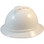 MSA Advance Full Brim Vented Hard hat with 6 point Ratchet Suspension White - Oblique View