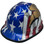 MSA V-Gard American Flag and 2 Eagles Hard Hats - Edge Oblique Left