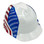 MSA V-Gard with Dual American Flag on Both Sides Hard Hats - Oblique Right