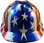 MSA V-Gard American Flag and 2 Eagles Hard Hats - Front View
