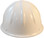 SkullBucket  Aluminum  Cap Style Hard Hats with Ratchet Suspensions - White - Back View