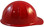 SkullBucket Aluminum Cap Style Hard Hats with Ratchet Suspensions-Red  - Right Side View