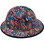 Red American Eagle Patriotic Hydro Dipped Hard Hats Full Brim Style - Edge Left