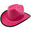 Outlaw Cowboy Hardhat with Ratchet Suspension Hot Pink
with Optional Edge Left Side Oblique View
