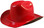 Outlaw Cowboy Hardhat with Ratchet Suspension Red - Oblique View