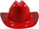 Outlaw Cowboy Hardhat with Ratchet Suspension Red - Front View