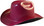 Outlaw Cowboy Hardhat with Ratchet Suspension Raspberry - Oblique View