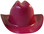 Outlaw Cowboy Hardhat with Ratchet Suspension Raspberry - Front View