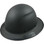 Actual Carbon Fiber Hard Hat with Protective Edging - Full Brim Matte Black  - Oblique View