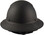 Actual Carbon Fiber Hard Hat - Full Brim Matte Black  - Back View