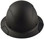 Actual Carbon Fiber Hard Hat - Full Brim Matte Black  - Front View