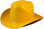 Outlaw Cowboy Hardhat with Ratchet Suspension Yellow - Oblique View