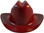 Outlaw Cowboy Hardhat with Ratchet Suspension Maroon - Front View