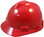 MSA V-Gard Cap Style with Fas Trac III Suspension - Red (Older Dates) 