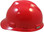 MSA V-Gard Cap Style with Fas Trac III Suspension - Red (Older Dates) 