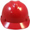 MSA V-Gard Cap Style with Fas Trac III Suspension- Red (Older Dates) 